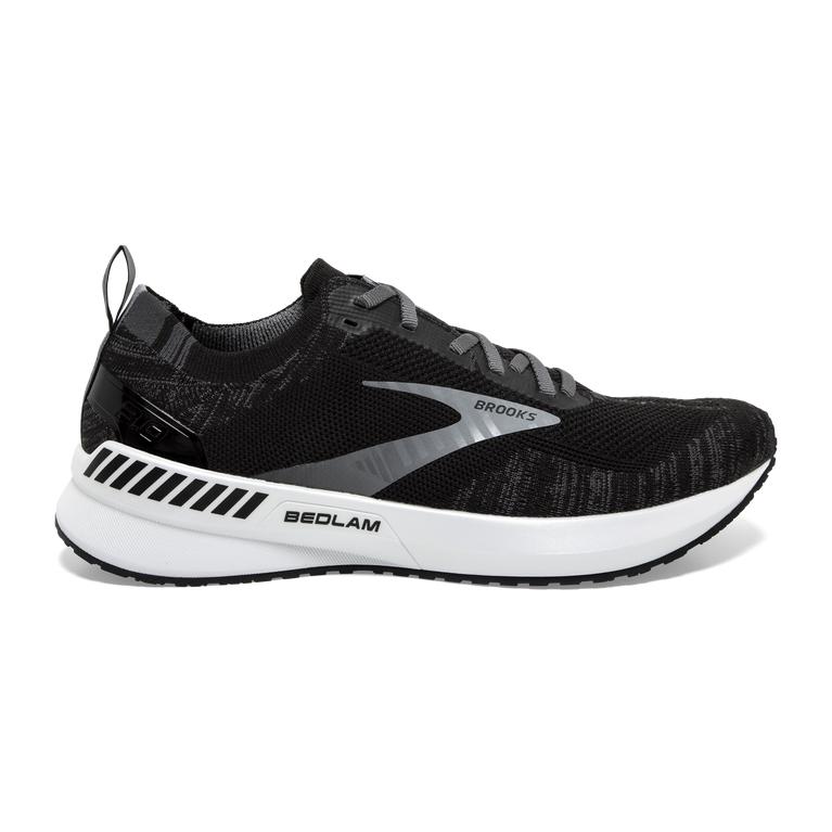 Brooks BEDLAM 3 Road Running Shoes Womens Sale - Black/Blackened Pearl/White (HZM791364)